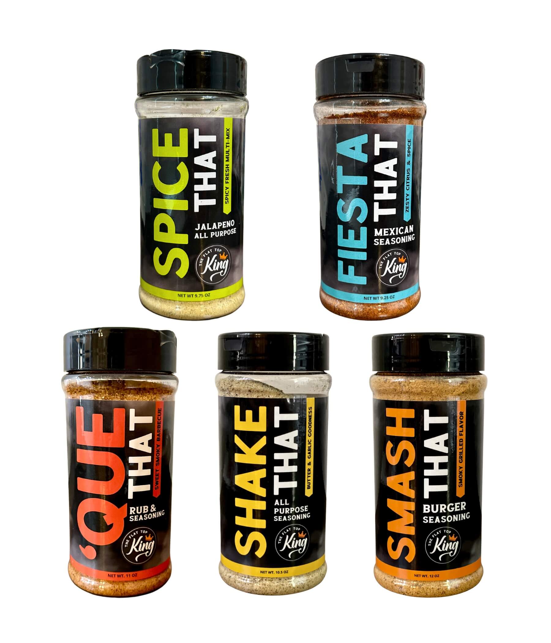 ファイヤーキング　ポルカドットグリスジャーとソルトアンドペッパー ALL THAT - The Flat Top King's Seasonings – Griddle Goods Inc