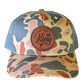 Orange Camo Leather Patch Hat