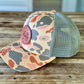 Orange Camo Leather Patch Hat