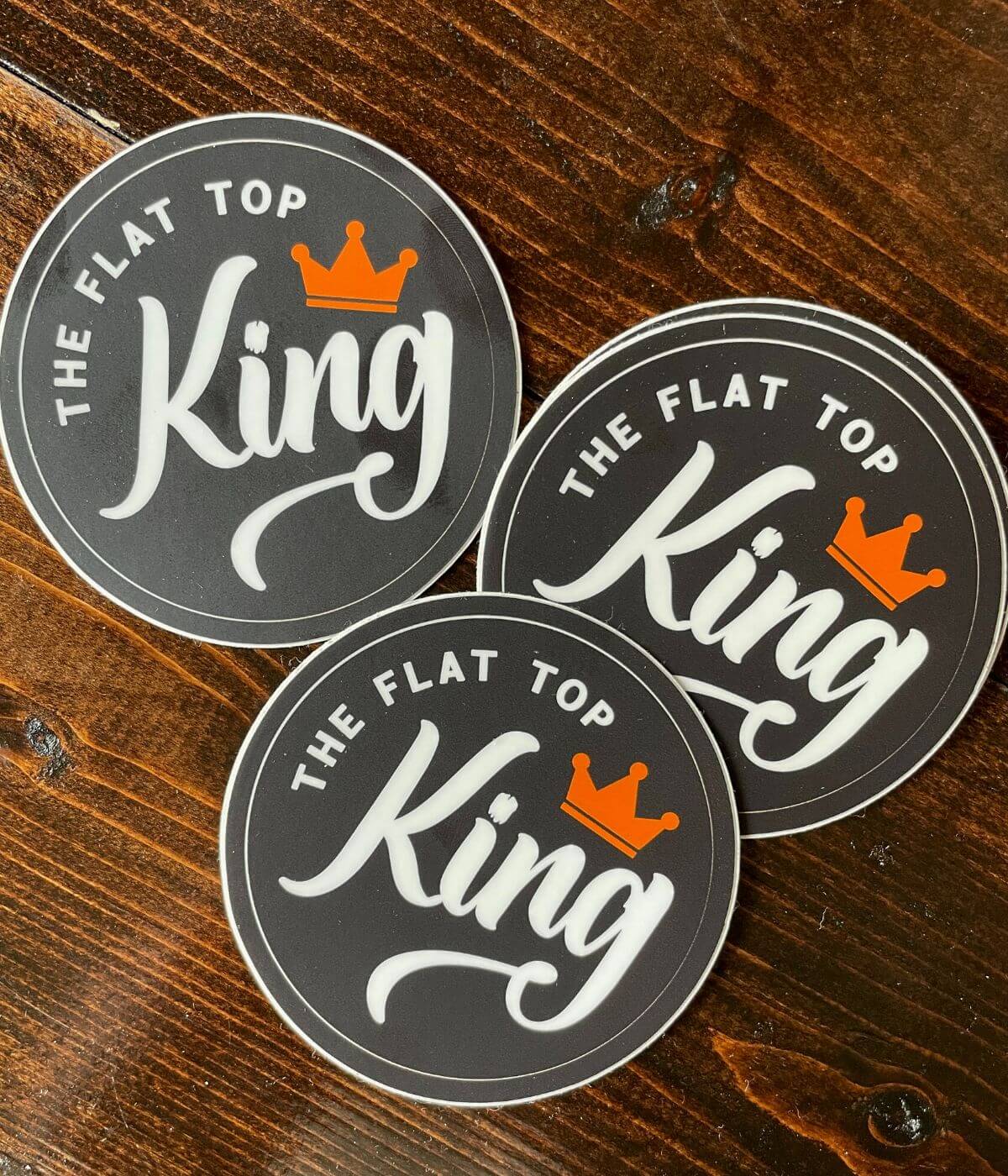 The Flat Top King Logo Sticker