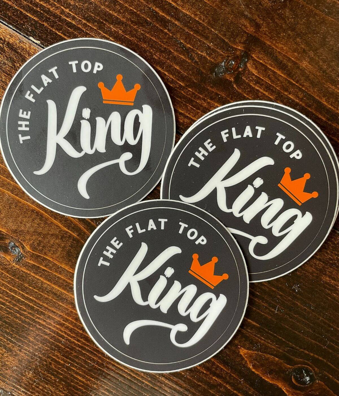 The Flat Top King Logo Sticker Griddle Goods Inc
