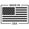 American flag with 'MADE IN USA' text on a white background