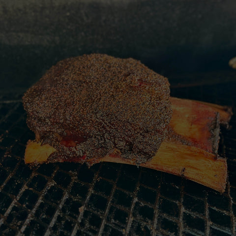 dino ribs on a pellet grill